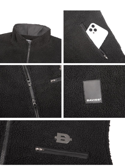 Fleece Zip-Up Vest Jacket