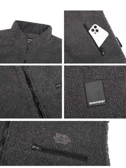 Fleece Zip-Up Vest Jacket