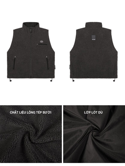 Fleece Zip-Up Vest Jacket
