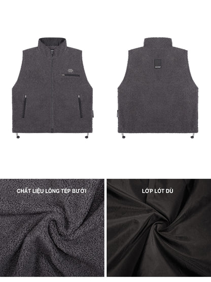 Fleece Zip-Up Vest Jacket