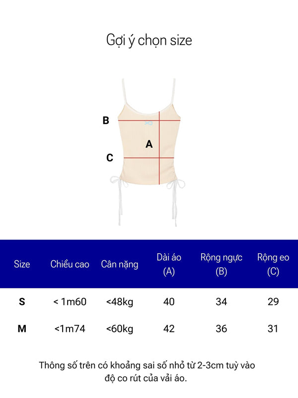 Size chart for a waist trainer with measurements in centimeters.