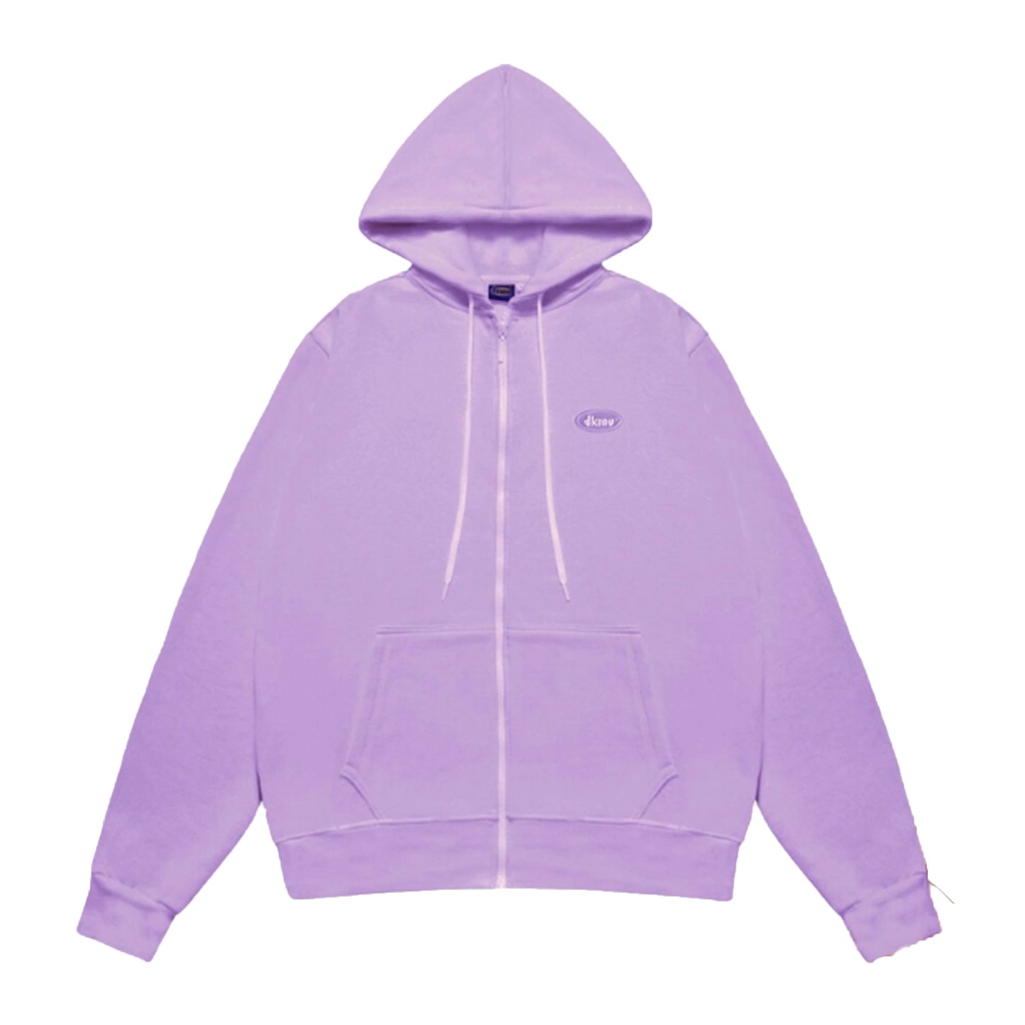 Purple hoodie with a brand logo on a white background