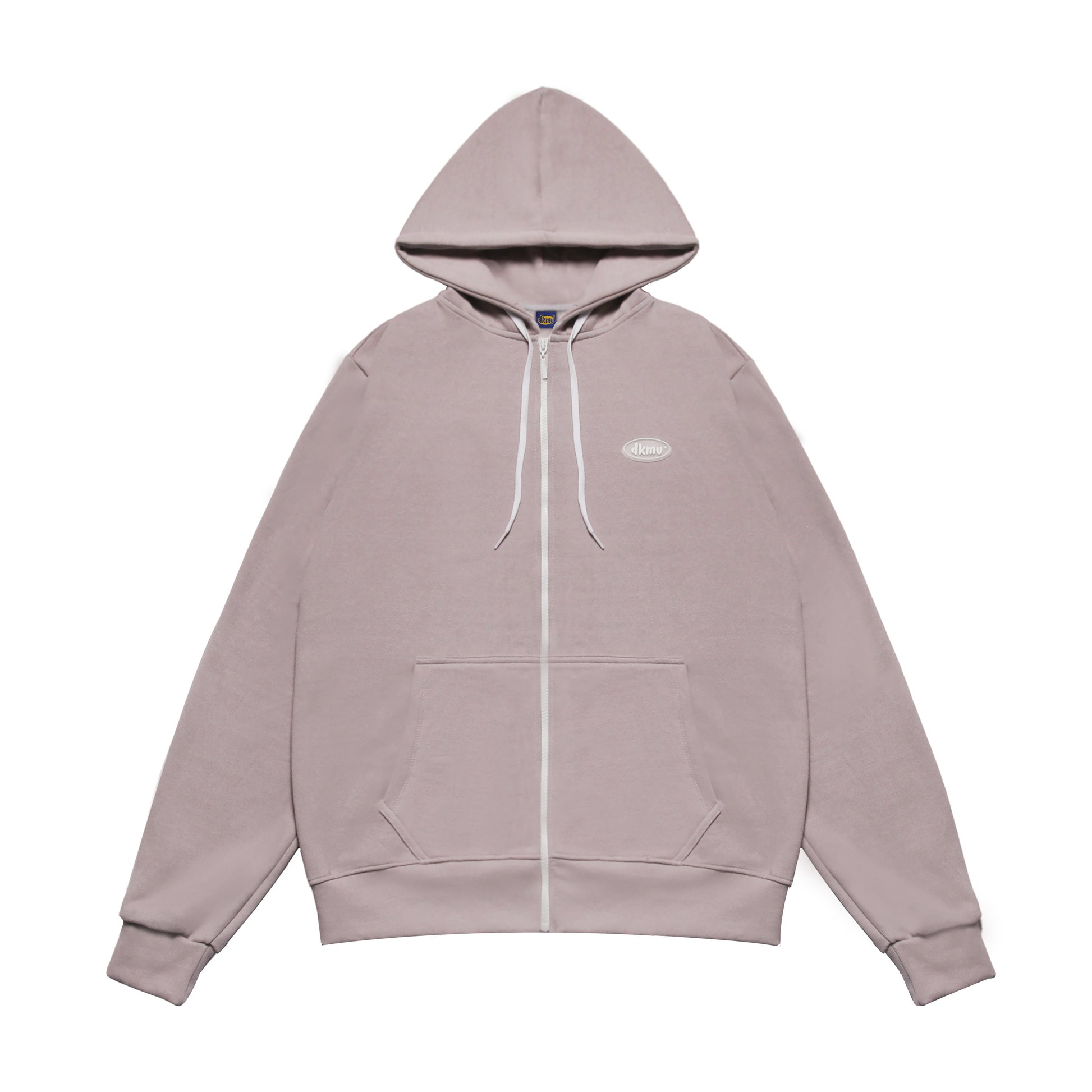 Light purple hoodie with a small logo on a white background