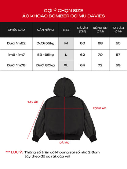 Double Box Hooded Bomber Jacket
