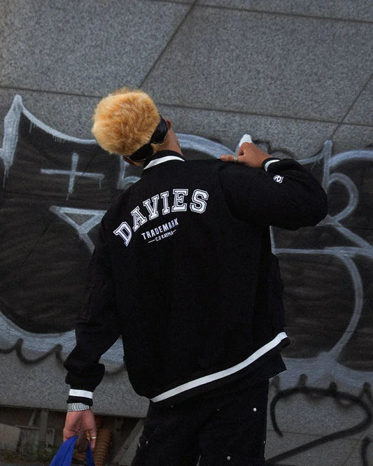 Khaki Daviesism Bomber  Jacket