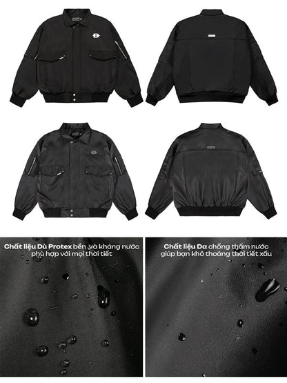 Double Box Bomber Jacket