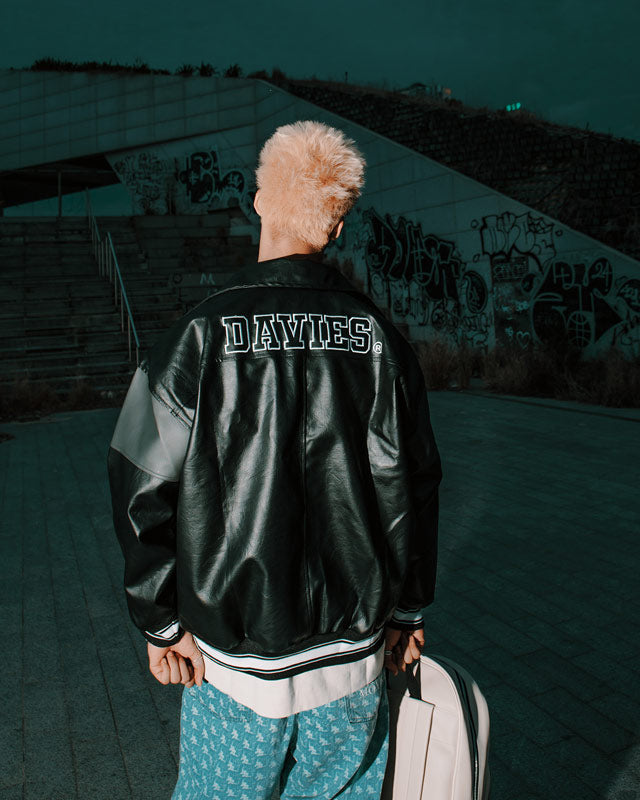 BMG Leather Varsity Jacket