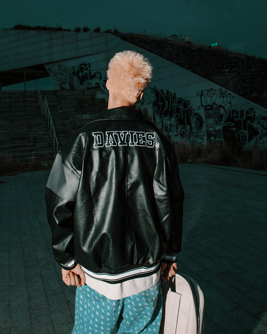 BMG Leather Varsity Jacket
