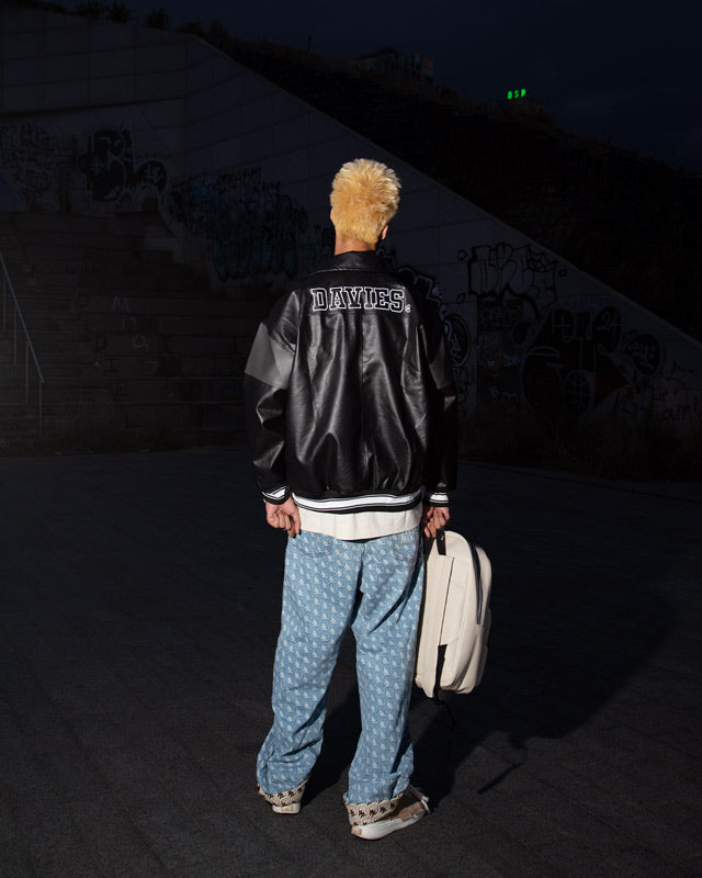 BMG Leather Varsity Jacket