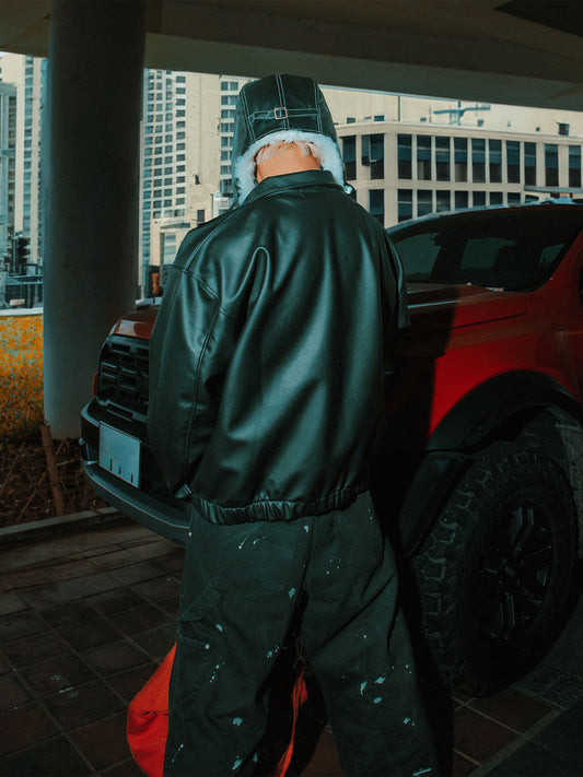 Oversized Leather Jacket