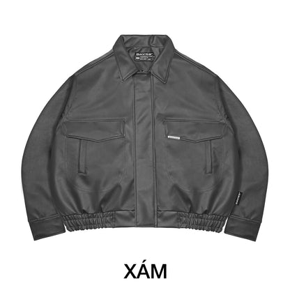 Leather Classy Bomber Jacket