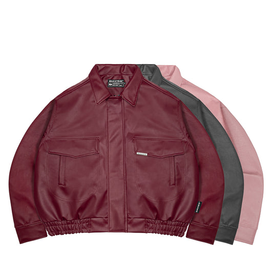 Leather Classy Bomber Jacket