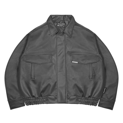 Leather Classy Bomber Jacket