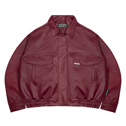 Leather Classy Bomber Jacket