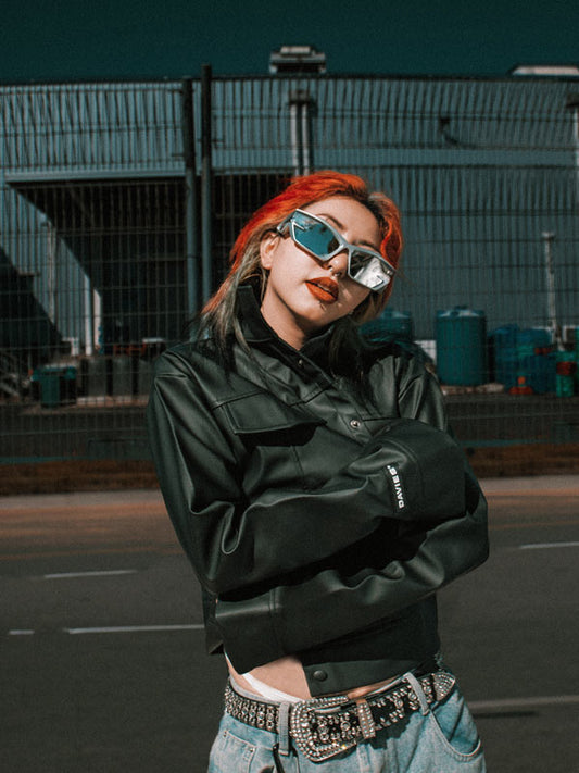 Cropped Leather Jacket