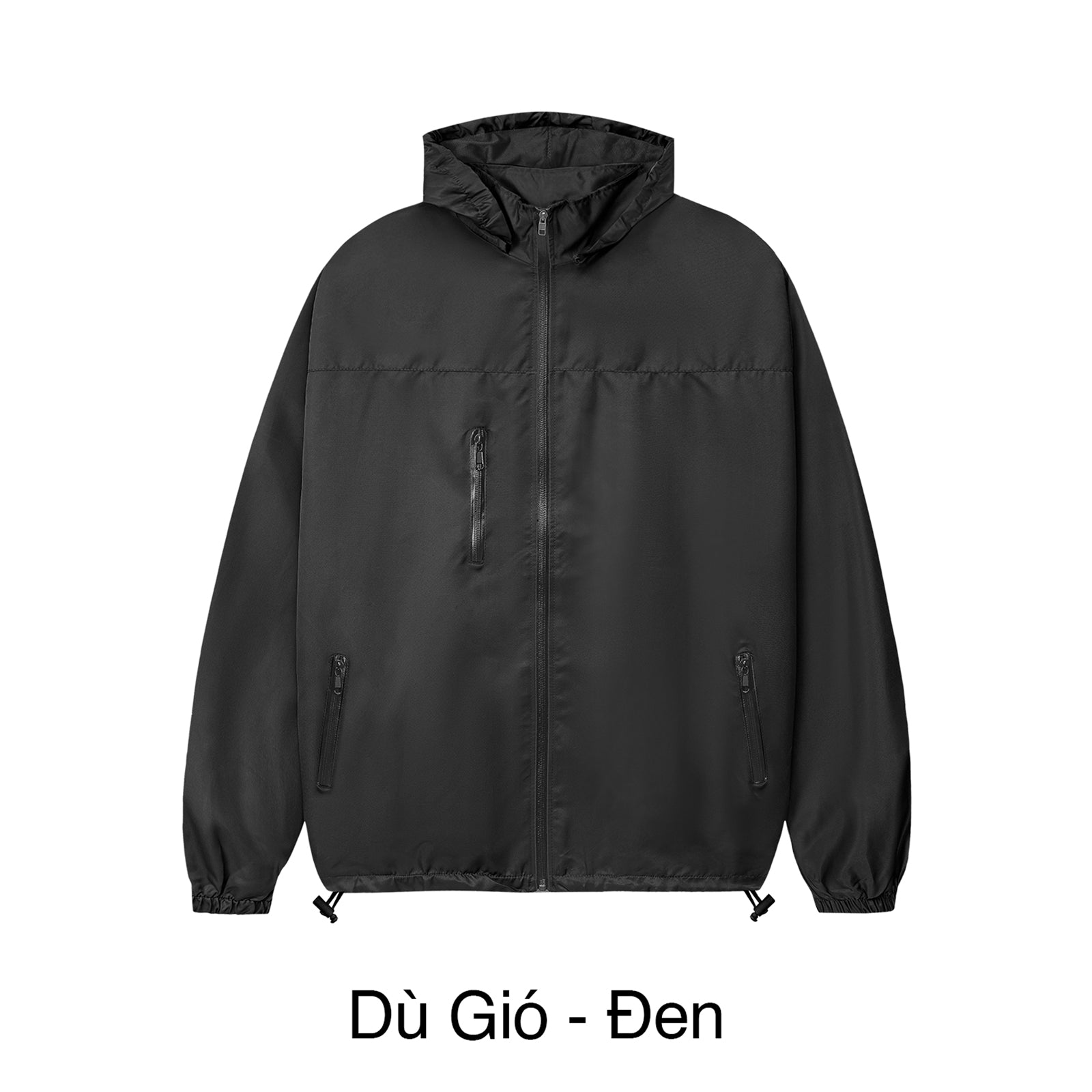Black jacket with zippers on a white background