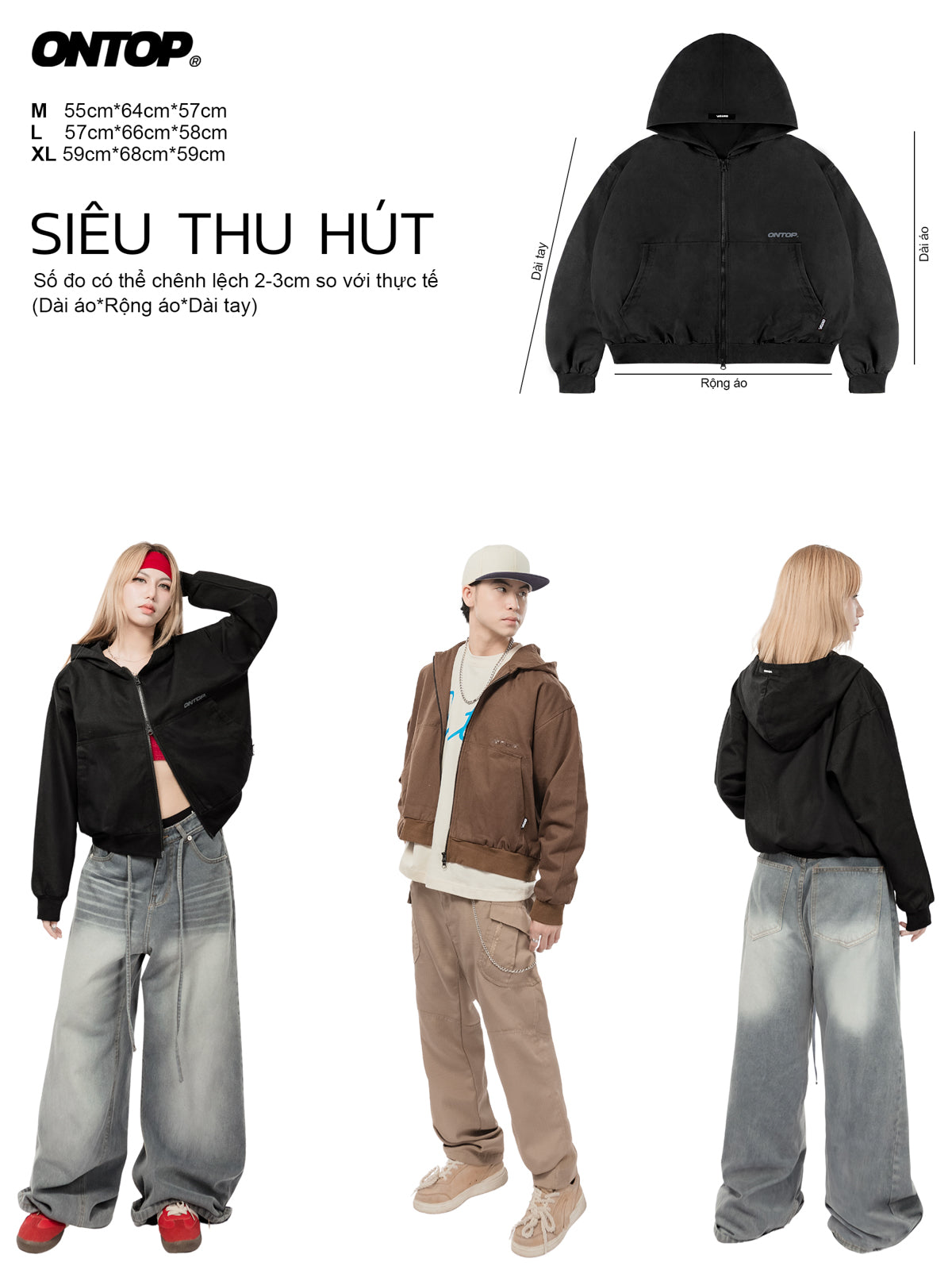 Kaki Hooded Jacket