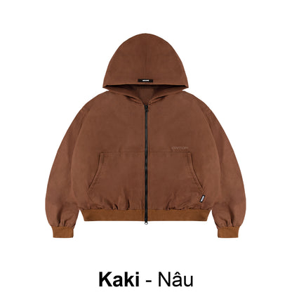Kaki Hooded Jacket