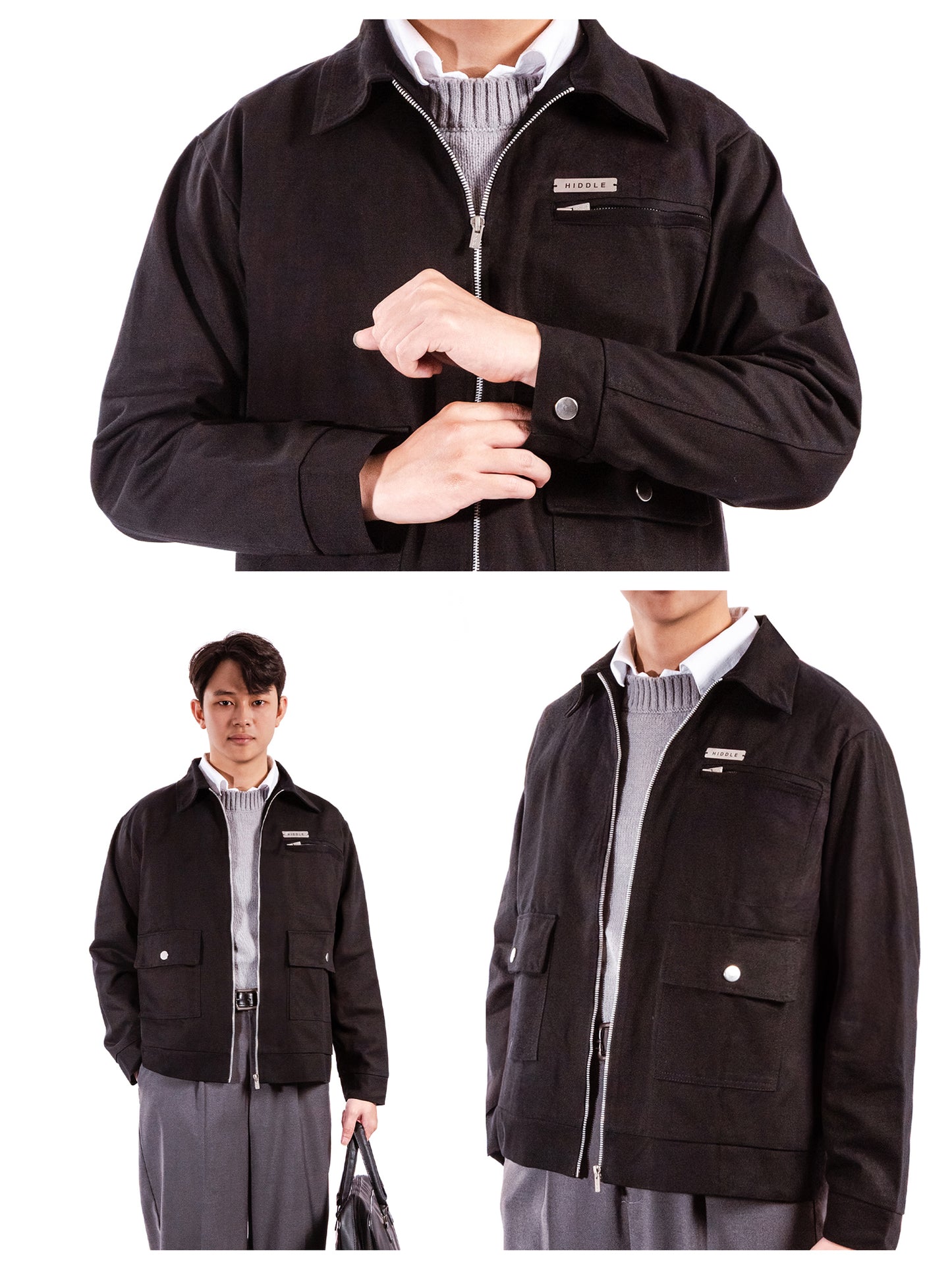 HIDDLE Three-Pocket Cotton Jacket