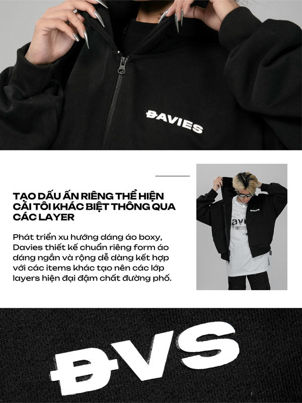 Zip Boxy Daviesism Jacket