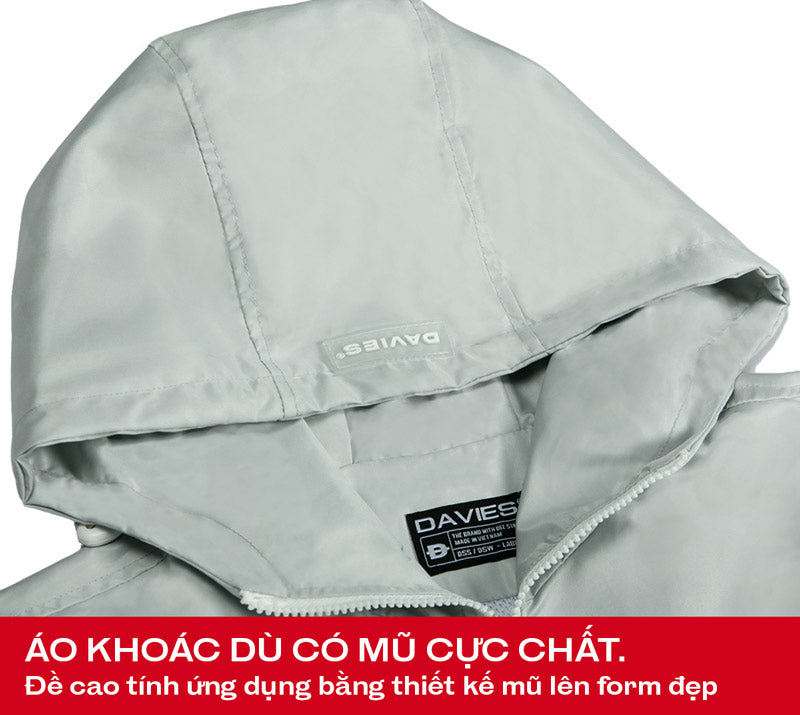Grey Hooded Basic Jacket
