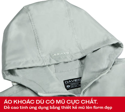 Grey Hooded Basic Jacket