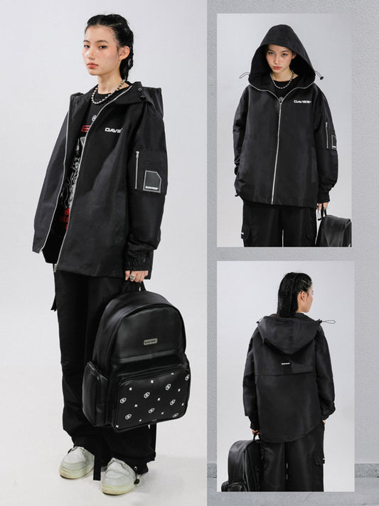 Badge Hooded Jacket