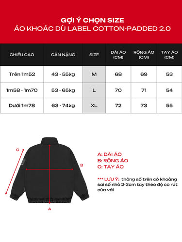 2.0 Label Cotton-padded Jacket