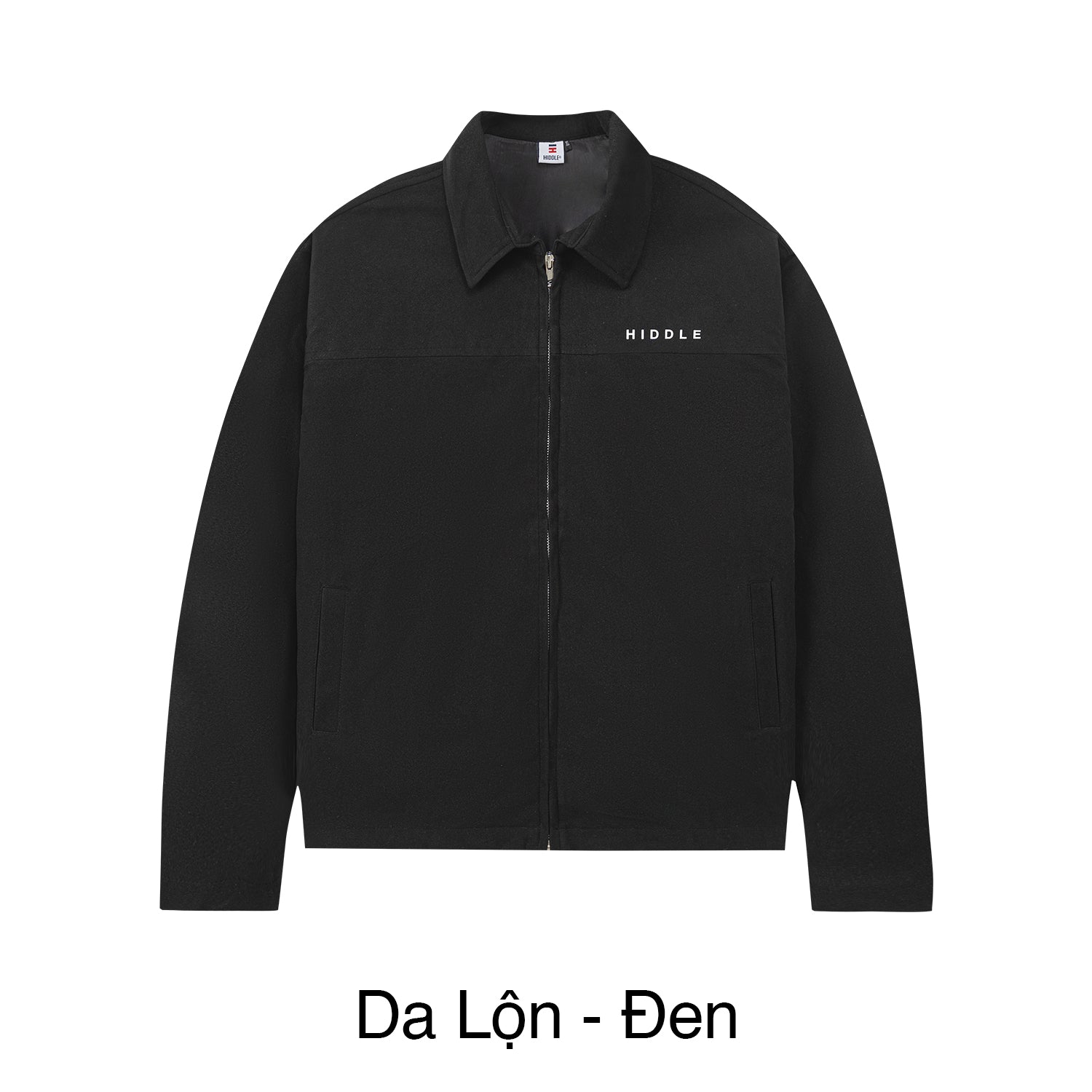 Black jacket with 'MIDDLE' logo on a white background