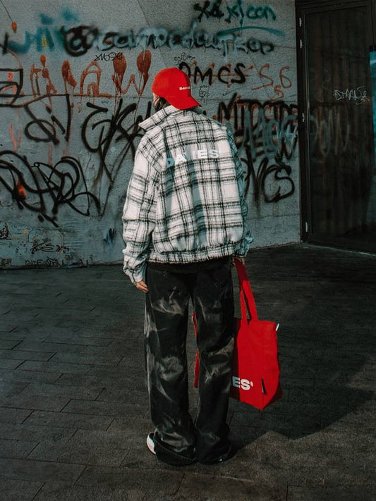 Flannel Double Zip Boxy Jacket