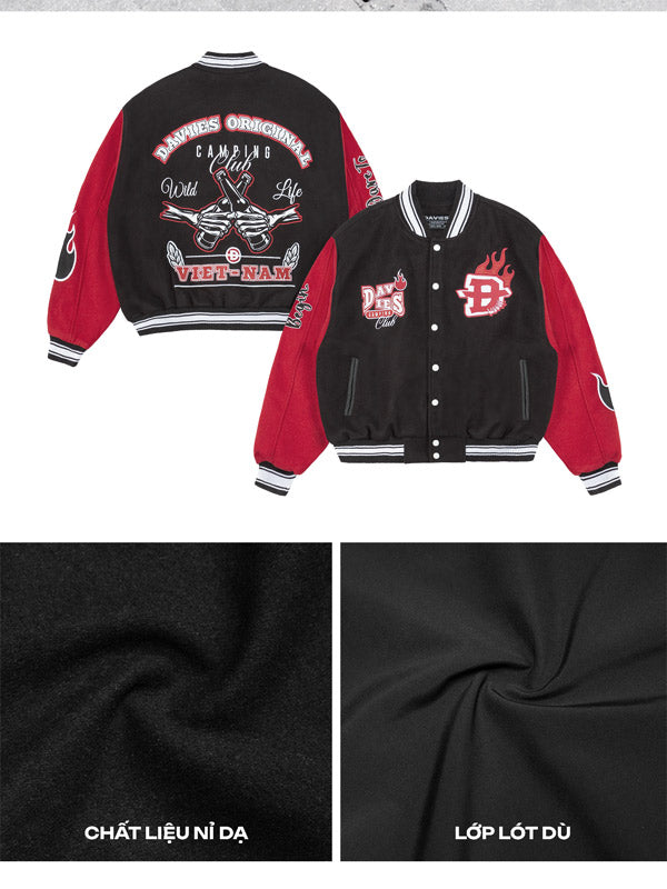 Camping Club Bomber Varsity Jacket