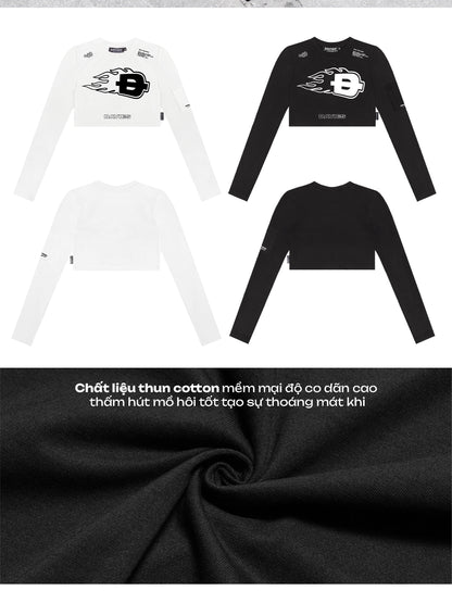 DSS Long Sleeve Croptop Drift Tee