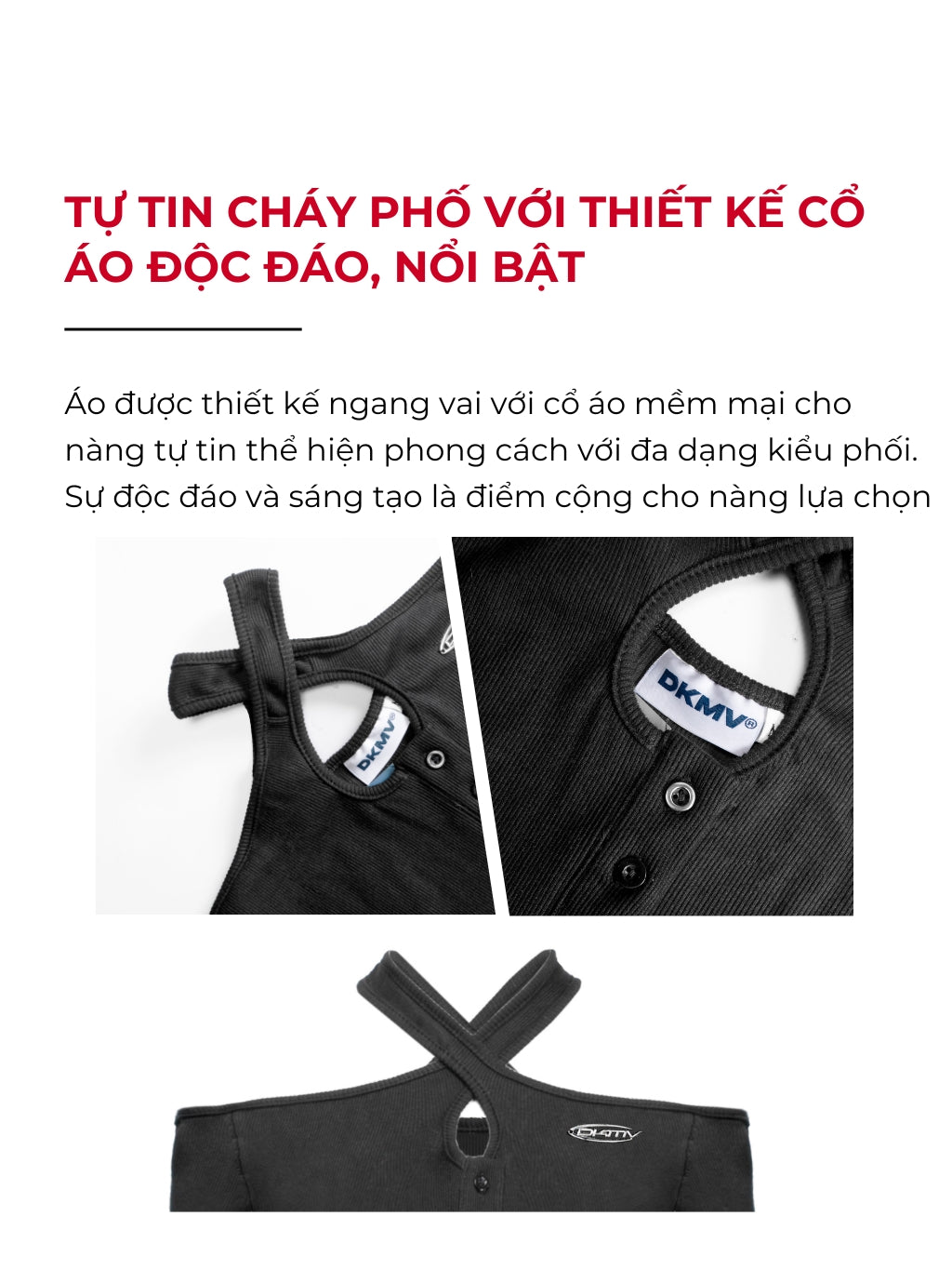 Black shirt with unique design and branding on a white background