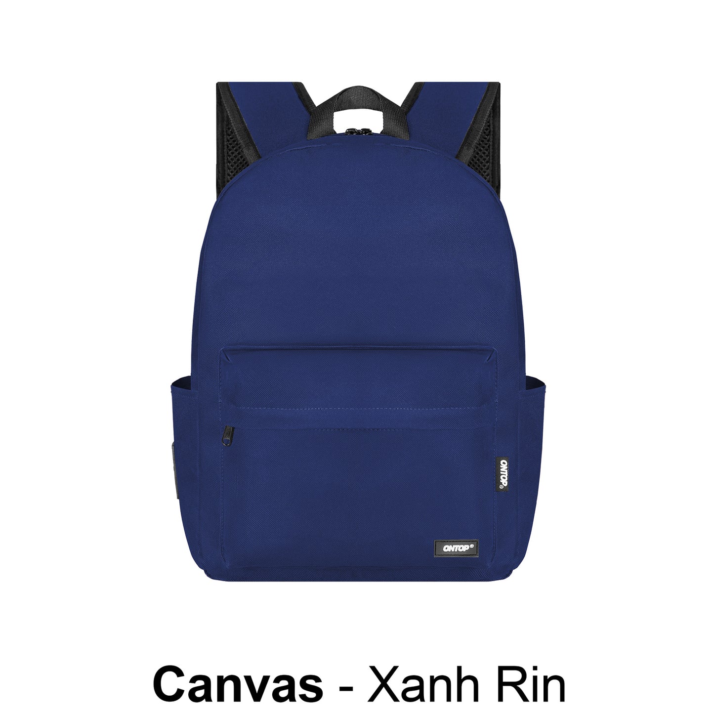 Blue backpack on a white background