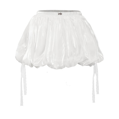 White baby bloomers with a fish design on a white background