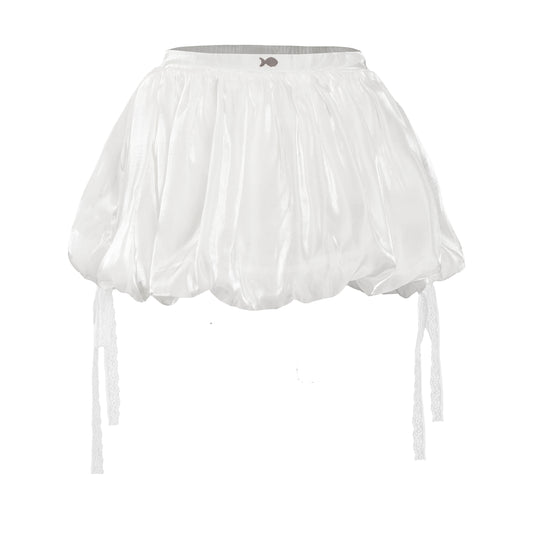 White baby bloomers with a fish design on a white background