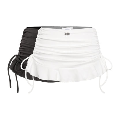 Black and white apron on a white background