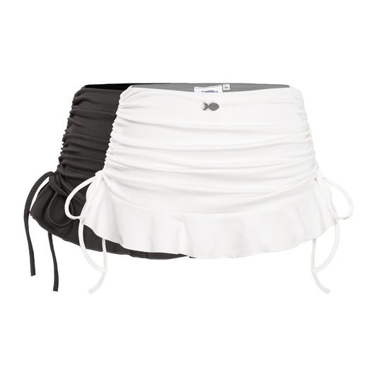 Black and white apron on a white background