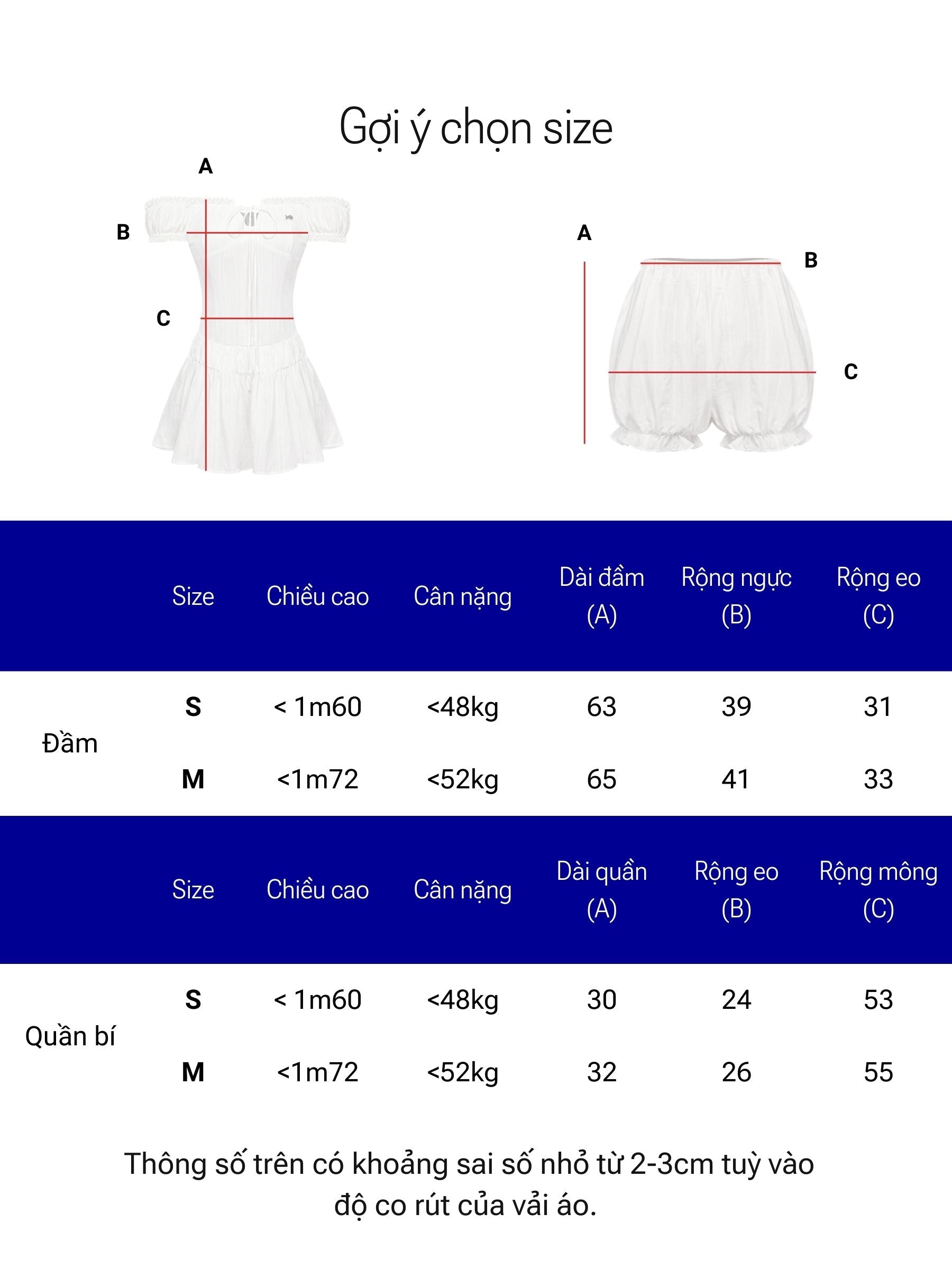 Size chart for children's clothing with measurements and weight ranges.