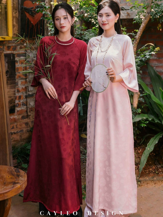 Thanh Chi Silk Brocade Ao Dai
