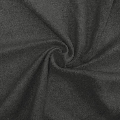 Close-up of dark gray fabric with folds
