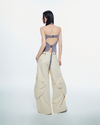 Korean-inspired charcoal grey tailored pants – styled outfit look