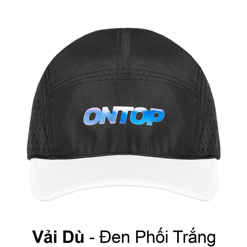 Black cap with blue 'ONTOP' logo on a white background