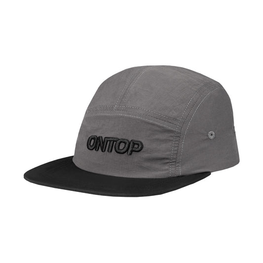 Gray cap with black brim and 'ONTOP' logo on a white background