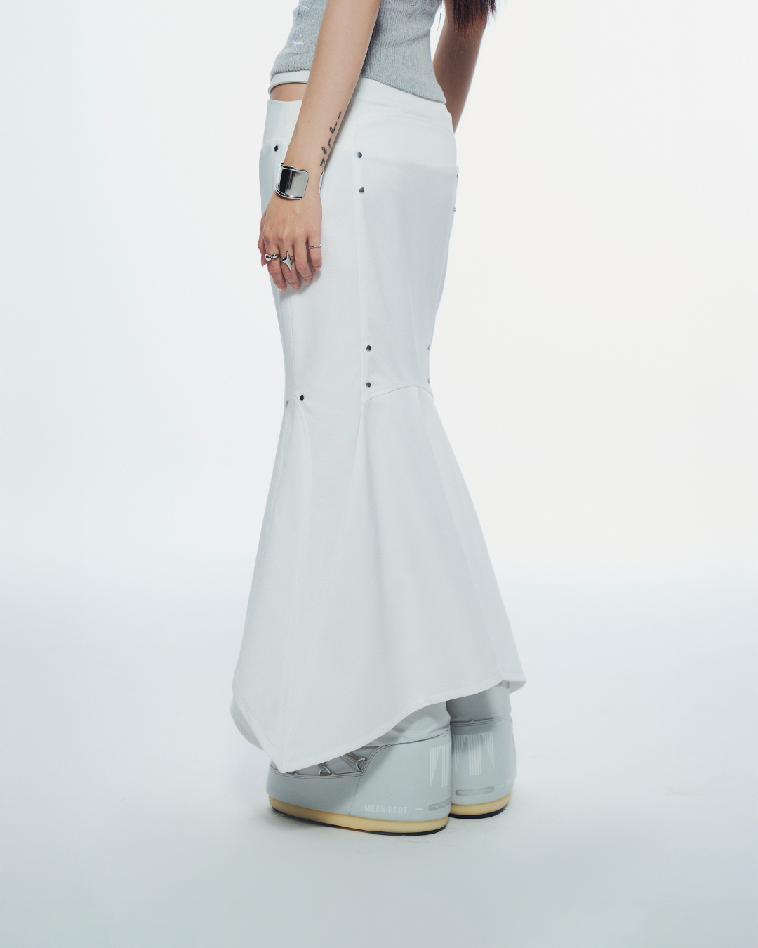 minimalist A-line maxi skirt