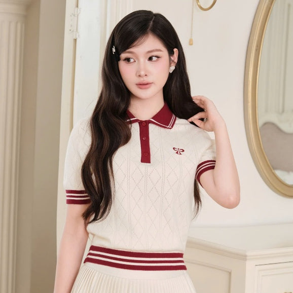Diamond Knit Polo