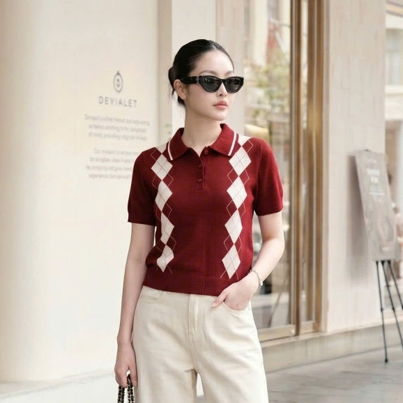 Diamond Polo Knit