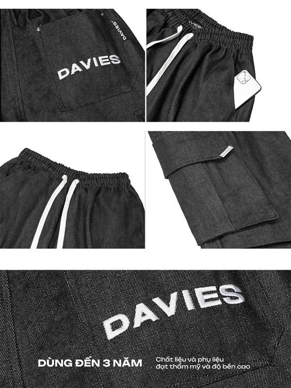 Denim Cargo Pants