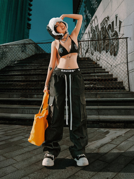 Denim Cargo Pants