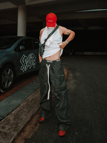 Denim Cargo Pants